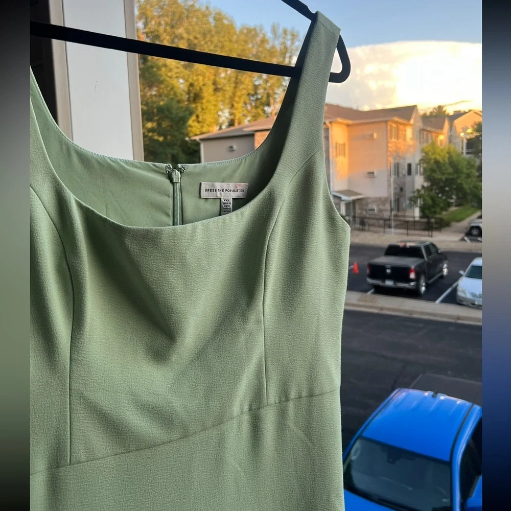 🆕 🌿Dress the Population XXL Mint Green Asymmetrical Maxi Wedding Evening Gown🌿 - Picture 9 of 14
